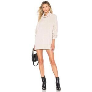 Free People Sweater  small S beige tan oversized turtleneck minimalist boho